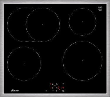 NEFF M56SBF1L0 Induktionskochfeld N50, herdgesteuertes Glaskeramik-Kochfeld 60 cm breit, Powerstufe, Bräterzone, Restwärmeanzeige, aufliegend, Schwarz im Sale